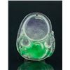 Image 1 : Burma Green Jadeite Carved Ruyi Pendant