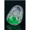 Image 3 : Burma Green Jadeite Carved Ruyi Pendant