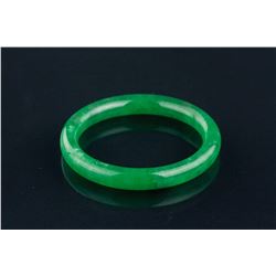Burma Fine Green Jadeite Bangle w/ GIA Certificate