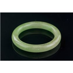 Burma Fine Green Jadeite Carved Bangle