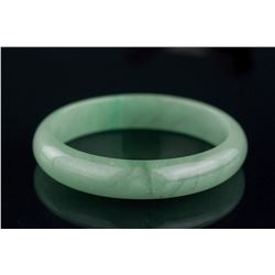 Burma Green Jadeite Carved Bangle