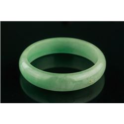 Burma Green Jadeite Carved Bangle