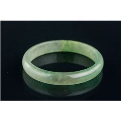 Burma Green Jadeite Carved Bangle