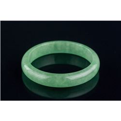 Burma Green Jadeite Carved Bangle