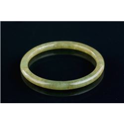 Burma Green Jadeite Carved Thin Bangle