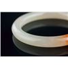Image 2 : Burma White and Red Jadeite Carved Bangle