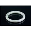 Image 1 : Burma White Jadeite Carved Bangle