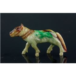Burma Mixed Tone Carved Horse Toggle