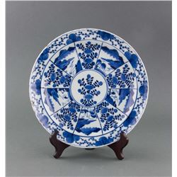 Chinese Export Blue&White Porcelain Saucer Kangxi