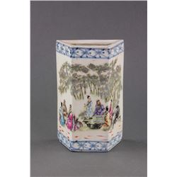 Chinese Famille Rose Porcelain Wall Hanging Vase