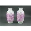 Image 2 : Pair Chinese Republic Famille Rose Porcelain Vase