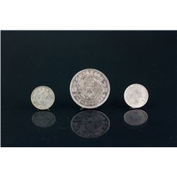 3 PC Chinese Assorted Silver Coins
