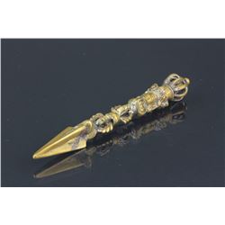 Chinese Tibetan Bronze Phurba Dagger