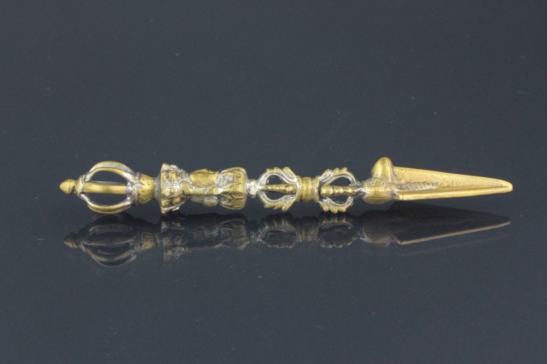 Chinese Tibetan Bronze Phurba Dagger