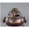 Image 2 : Chinese Bronze Cicada Censer with Zhen Wan Mark