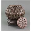 Image 2 : Chinese Bronze Lotus Censer with Stand and Mark