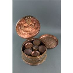 Chinese Copper Censer Set