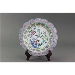 Chinese Canton Enameled Cloisonne Plate