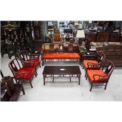 8 PC Chinese Fine Red Wood Furniture Set