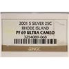 Image 3 : 2001-S SILVER RHODE ISLAND QUARTER NGC PF69