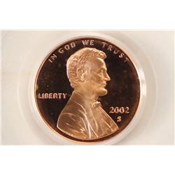 2002-S LINCOLN CENT PCGS PR69RD DCAM