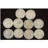 Image 1 : 10 ASSORTED 1940'S MERCURY DIMES