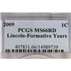 Image 3 : 2009 FORMATIVE YEARS LINCOLN CENT PCGS MS66RD