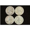 Image 1 : 1937,45,61-D & 64 WASHINGTON SILVER QUARTERS