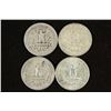 Image 2 : 1937,45,61-D & 64 WASHINGTON SILVER QUARTERS