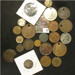 43.    (22) Holed or damaged Foreign or Canadian Coins. A very interesting and varied group.