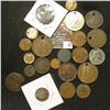 Image 1 : 43.    (22) Holed or damaged Foreign or Canadian Coins. A very interesting and varied group.