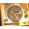 Image 1 : 47.    Mexico Copper One Centavo? in two pieces and countermarked three times "A", "C. Hidalgo", & "