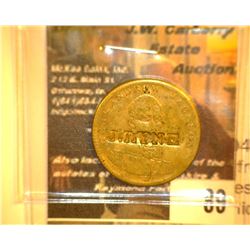 89.    Genl. Andrew Jackson Campaign token with "J.LYNE' countermark, Harrisburg, Pa. According to C