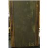 Image 5 : 100.10.5" x 10.5" x 17" Wooden box with cloth and metal strips covering, latches but no key, missing