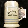 Image 1 : 164."Buckeye Root Beer" Stoneware Mug. Age checking.