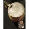 Image 2 : 191.3" x 5" Pewter lidded Barrell-shaped Stoneware German Beir Stein marked "No.15".