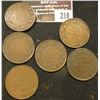 Image 1 : 210.Lot of Canada Large Cents: 1912, 1916, 1918, & (3) 1919 grading VG-VF.