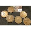 Image 2 : 210.Lot of Canada Large Cents: 1912, 1916, 1918, & (3) 1919 grading VG-VF.