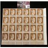 Image 1 : 329.Original block of 24 Adolf Hitler 3 Pfennig Stamps from WW II, seldom seen.