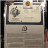 Image 1 : 346."Sitting Bull" Medal and 1989 First Day of Issue Stamped and postmarked Cover.