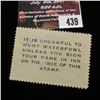 Image 3 : 439.1949 U.S. Migratory Bird hunting Stamps, RW16, used, signed.