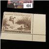 Image 2 : 454.1942 U.S. Migratory Bird hunting Stamps, RW9, Unused, Lower right corner margin single, F-VF. Lo