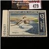 Image 1 : 479.1967 U.S. Migratory Bird hunting Stamps, RW34, Unused, OG, Not hinged, Scarce Plate number singl