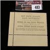 Image 3 : 483.1971 U.S. Migratory Bird hunting Stamps, RW38, Unused, OG, Not hinged, Scarce Plate number corne