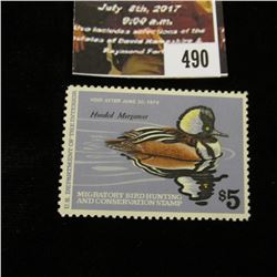 490.1978 U.S. Migratory Bird hunting Stamps, RW45, Unused, OG, Not hinged, VF.