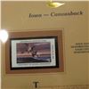 Image 2 : 517.1996 Iowa-Canvasback $5.00 Duck Stamp, Pristine, mint condition in original folio as issued by t