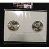 Image 2 : 570.2000 P & D Massachusetts Quarter Set in a special case. Gem BU.