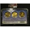 Image 2 : 571.2003 P, D, & S Sacagawea Three-Piece Dollar Set, includes a spectacular Proof issue.