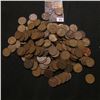 Image 1 : 675.(197) Mixed date U.S. Wheat Back Lincoln Cents in a zip lock bag.