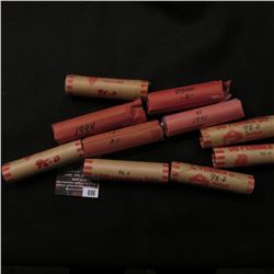 696.1991P, 94P, 94D, (4) 96D, (2) 98D, 2000D Solid date Rolls of BU Lincoln Cents.